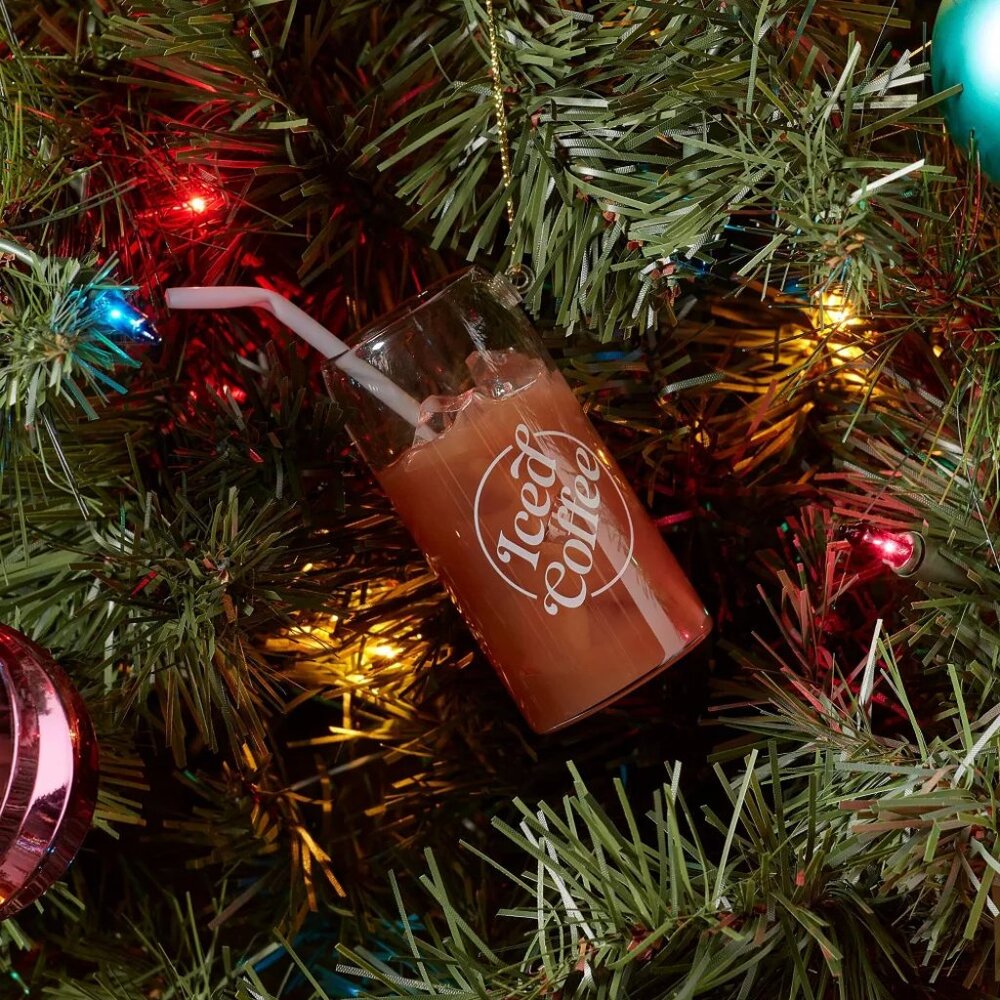 Iced Coffee Glass Christmas Target Wondershop Ornament New